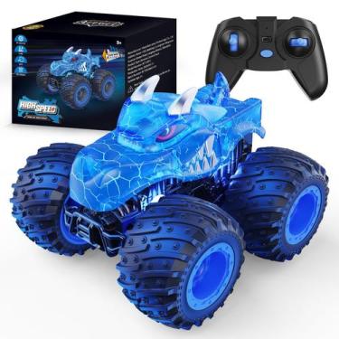 Imagem de Carro de controle remoto AUUGUU Monster Trucks com spray de luz