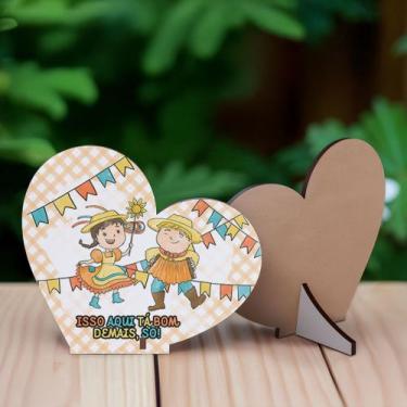 Imagem de Kit Lembrancinha Festa Junina em MDF Decoração São João Bandeirinhas -