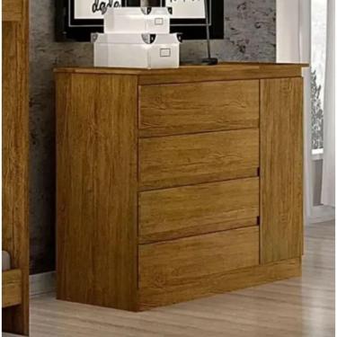 Imagem de Cômoda 045 4 Gavetas Com 1 Porta Com Sapateira Cinamomo - Móveis Valverde
