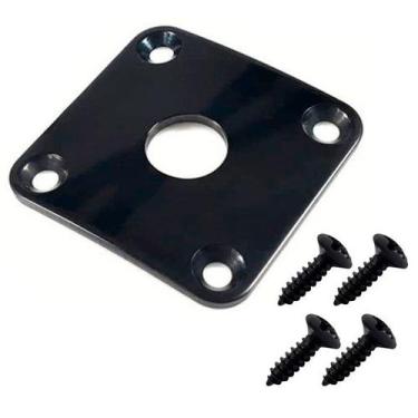 Imagem de Jack plate GOTOH JCB-4 Quadrado preto guitarra baixo unidade