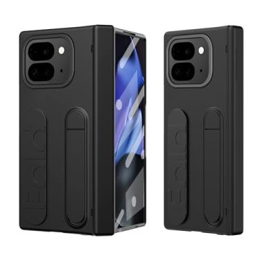 Imagem de Capa dobrável para Pixel 10 Pro – Capa fina de toque macio com suporte, alça de pulso, proteção de dobradiça e protetor de tela – para Google Pixel 10 Pro Fold 5G (preto)