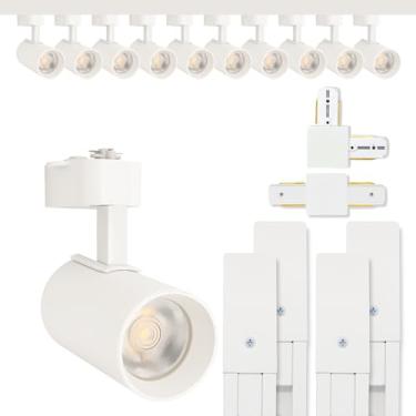 Imagem de Kit Trilho Eletrificado 4m Branco + 10 Spots Led 50w (Quente, Emenda Reta)
