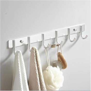 Imagem de Cabide De Parede Resistente, Gancho De Parede De Estilo Moderno, Gancho Multifuncional à Prova De Ferrugem De Liga De Alumínio Montado Na Parede, Adequado Para Entrada, Silver, 44.5cm/17.5in