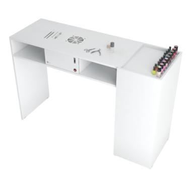 Imagem de Mesa Manicure Sugnails Profissional Nail Design Com Sugador Embutido Armário