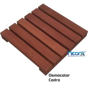 Imagem de Deck De Madeira Modular 30x30 Cm Réguas 4 cm Com Pintura Neonx, Osmoco