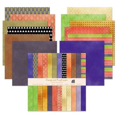 Imagem de Conjunto de 24 folhas de papel para scrapbook, 30,5 x 30,5 cm, estampa boho, papel dupla face, artesanato, álbum de fotos, artesanato, origami, arte, fundo, decoração, cartão, 24 designs/160 g/m² (D)