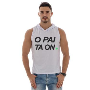 Imagem de Regata De Capuz Masculino Machão Academia Fitness Personalizado O Pai 