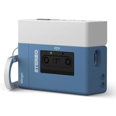 Imagem de elago Capa para leitor de fita cassete compatível com AirPods Pro 3, mosquetão incluído, carregamento sem fio, resistente a choques, proteção total, para homens, para mulheres (azul)