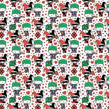 Imagem de Acolchoado de 2 metros de algodão para costura – Corações Coringa – Cor branca – 100% algodão – Material macio e decorativo – Pré-cortado 111-119 cm de largura por Camelot Fabrics