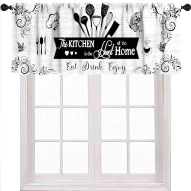 Imagem de Lnepty Farmhouse – Saia rústica de cozinha, garfo vintage, tema culinário, retrô, pequena, curta, café, janela, barn, madeira, madeira, prancha, 1 peça, 137 x 45 cm