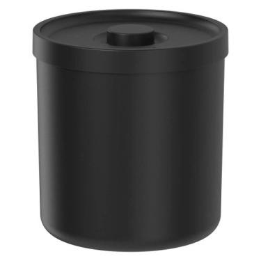 Imagem de Lixeira para Banheiro e Cozinha com Tampa Bold Preta 6L - Ou