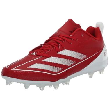Imagem de adidas Tênis masculino de futebol americano Adizero Electric.2, Team Power Vermelho/Branco/Team Power Red, 42