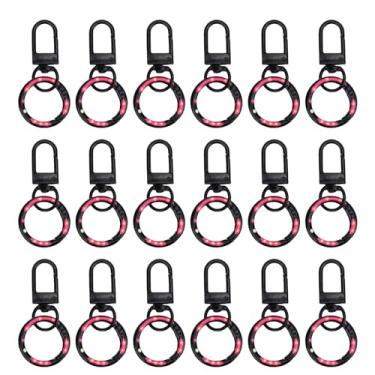 Imagem de AYNEFY Garas de Garra de Lagosta de 18pcs, Ganchos Giratórios de Chaveiro de Chave de Liga de Zinco Com Anéis de Chaves de Mola Os Clipes de Gatilho Adequados para Chaveiros de Joias (BLACK)