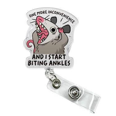 Imagem de Carretel de crachá retrátil para enfermeira enfermeira enfermeira CNA LPN trabalhadora médica, suporte de carretel de crachá de animal engraçado com clipe jacaré, acessório para cartão de