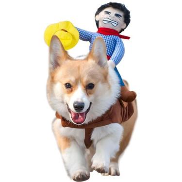 Imagem de Fantasia para cães: roupas de Halloween WORDERFUL Cowboy Rider
