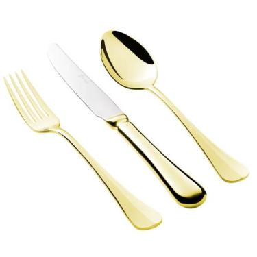 Imagem de Faqueiro St. James 130 Peças Manchester Dourado - St James