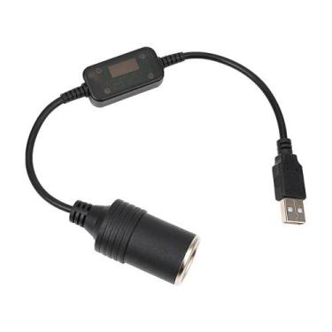 Imagem de Adaptador Carregador USB 12V Para Carro, Conversor De 5V Para 12V, Con