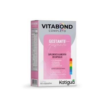 Imagem de Katiguá, Polivitamínico Vitabond Gestante, Completo de A a Z, Com 13 Vitaminas, 8 Minerais, Metilfolato e Vitamina de A a Z, Super Concentrado, 60 Cápsulas rígidas • 60 doses