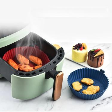 Imagem de Forma de Silicone para Air Fryer 20 cm prepare alimentos saudáveis e práticos com muito mais facilidade