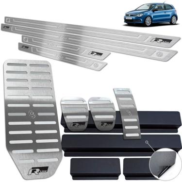 Imagem de Pedaleira Manual Soleira Descanso Prata Polo R-Line 2003 15