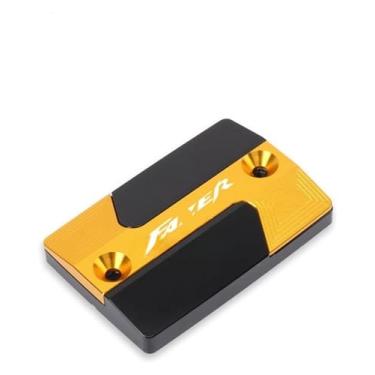 Imagem de Tampa do tanque de fluido do reservatório de freio dianteiro CNC para motocicletas compatível com Y&AMAHA FZ8 Fa&zer 2010-2014 FZ1 Fa&zer 2006-2015 (Gold-FAZER)