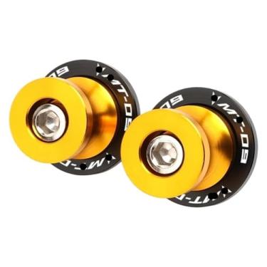 Imagem de BYYINGSUS Parafusos de suporte deslizantes de bobinas de braço oscilante de 6 mm acessórios de motocicleta compatíveis com Y&AMAHA MT03 MT09 MT10 MT 03 09 10 Mt03 Mt09 Mt10 (ouro Mt09)