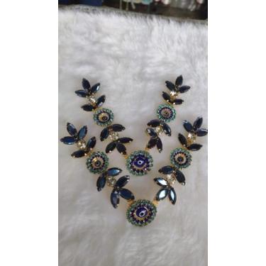 Imagem de Cabedal de chinelo azul marinho - Viviane Acessórios, Azul marinho