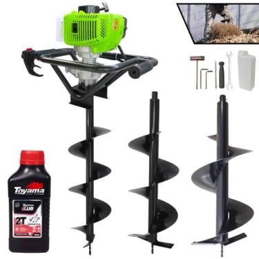 Imagem de Kit Perfurador de Solo À Gasolina Menegotti MPS52 Motor 2T 52cc 1,8HP 