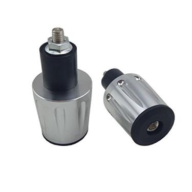 Imagem de OKSTNO Tampões de extremidade de barra - Estilo Newset Heavy Duty 7/20.3 cm extremidades de barra universal serve para Suzuki Yamaha Kawasaki (prata)