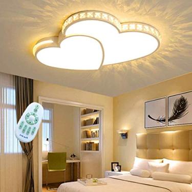 Imagem de ALED Luz de Teto Regulável Quarto Menino Menina Luminária de Teto Moderna Coração em Forma de Diamante Iluminação com Controle Remoto Sala de Estar Quarto Infantil Corredor Café Bar Lâmpadas