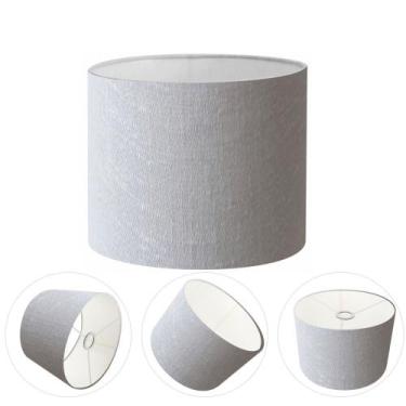 Imagem de Cúpula Abajur Cilíndrica Cp-8015 Ø35x25cm Rustico Cinza - Vivare