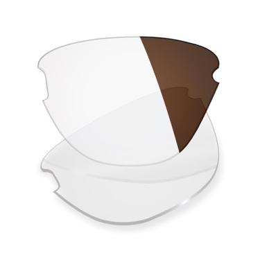 Imagem de Mryok Lentes de substituição UV400 para óculos de sol Oakley Frogskins Lite OO9374, HD Polarized, proteção UV, resistente a impactos e ajuste perfeito - marrom fotocromático anti luz azul