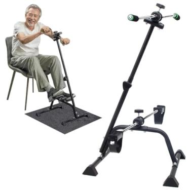 Imagem de Mini Bike Fisioterapia Portátil Bicicleta Com Apoio De Mãos, Fisioterapia Idosos para Braços Pernas, mini bicicleta ergometrica, bike ergometrica