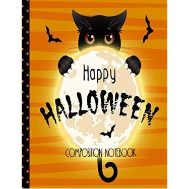 Imagem de Composition Notebook: Happy Halloween Edition Minimal Cat Journal, , Cat Notebook , for Halloween, Back Index 8.5" x 11" - 110 College-ruled lined pages