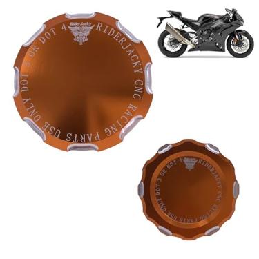 Imagem de Riderjacky Compatível com tampa do reservatório de fluido de freio dianteiro traseiro da motocicleta Honda CBR1000RR CBR 1000RR CBR1000 RR de 2008 a 2020 2012 2013 2014 2015 2016 2017 2018 2019