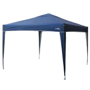 Imagem de Gazebo Sanfonado NTK Trixx 3x3m Azul com Proteção Solar UV 50 e Estrutura Reforçada
