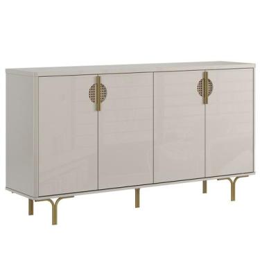 Imagem de Buffet Aparador para Sala de Jantar 4 Portas Marella Off White/Jequiti
