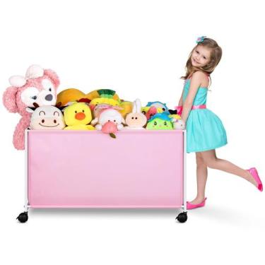 Imagem de Organizador para Juguetes MISSLO Grande 124L Rosa con Ruedas