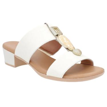 Imagem de Tamanco Salto Usaflex Couro Feminino