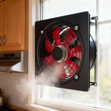 Imagem de 14 inches,Exaustor de Casa para Casa e Banheiro de Baixo Ruído, Ventilador Portátil de Cozinha, com Interruptor de Velocidade Ajustável, para Garagem (10-16 Polegadas)