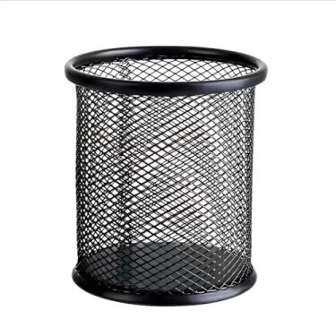 Imagem de Porta Canetas e Lápis, Organizador de Mesa de Metal Aramado para Escritório(01 Redondo)