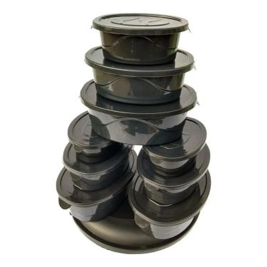 Imagem de Jogo De Mantimentos Vasilhas Plástico Jogo Pote 10 Peças