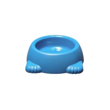 Imagem de Bebedouro Comedouro Glamour 260 ML Patinhas Pata Pet Para Cães e Gatos Pequeno Porte (Azul)