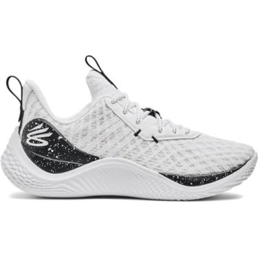 Imagem de Under Armour Tênis de basquete unissex Curry Flow 10 Team - Tecnologia de amortecimento UA Flow 10/11.5 Branco
