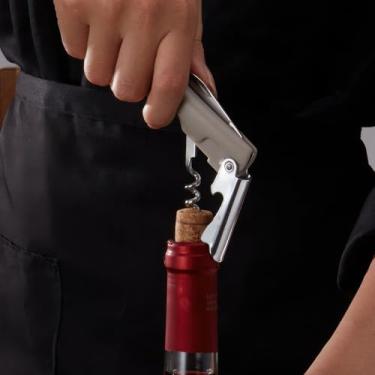 Imagem de Abridor de latas multifuncional de aço inoxidável para acampamento, viagem, abridor e descascador de garrafas de cerveja de vinho quatro em um, abridores de frascos para idosos, abridor de jarras