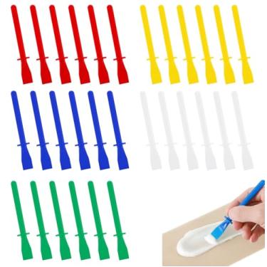 Imagem de Classicseali 30 ferramentas de espalhador de cola, espalhador de cola de plástico colorido, aplicador de cola, fácil de armazenar e transportar, alça ergonômica, para arte faça você mesmo à mão
