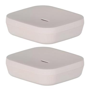 Imagem de 2X Saboneteira De Pia Bancada Lavabo Banheiro Ou Aura Bege