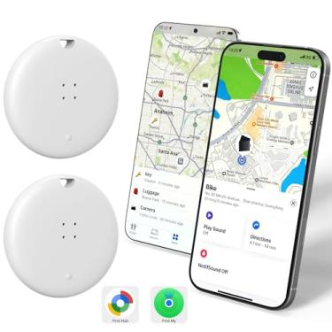 Imagem de OTIC Rastreador inteligente 2025, localizador de chaves para Android, carteiras, bagagem, bolsas, compatível com iOS Find My e Google Find Hub + branco + pacote com 2