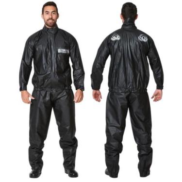 Imagem de Capa De Chuva Conjunto PVC Forrado Moto Race Motociclista Brascamp, Pr
