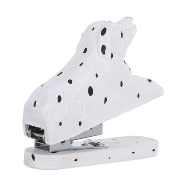 Imagem de shamjina Grampeador de madeira em forma de animal, estatueta artística esculpida à mão, item de papelaria divertido. Ideal para escritório, casa e sala de, Forma de Cachorro